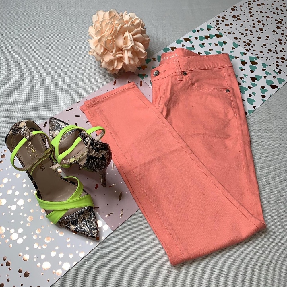 Merona’ Salmon Mid Rise Skinny Jeans